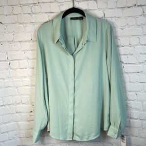 Halogen Women's Green Blouse size 1, Long Sleeve, New with Tags